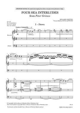 Britten, Benjamin: Four Sea Interludes (Transcribed for Organ) - Digital Sheet Music