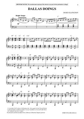 Ellington, Edward Kennedy "Duke": Dallas Doings (Piano) - Digital Sheet Music