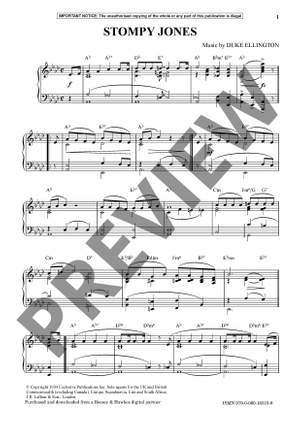 Ellington, Edward Kennedy "Duke": Stompy Jones (Piano) - Digital Sheet Music