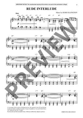 Ellington, Edward Kennedy "Duke": Rude Interlude (Piano) - Digital Sheet Music