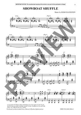 Ellington, Edward Kennedy "Duke": Showboat Shuffle (Piano) - Digital Sheet Music