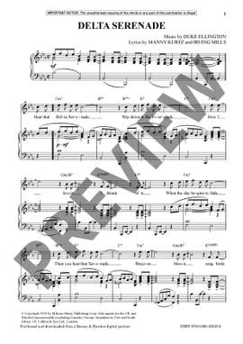 Ellington, Edward Kennedy "Duke": Delta Serenade (Voice & Piano) - Digital Sheet Music