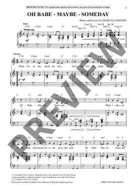 Ellington, Edward Kennedy "Duke": Oh Babe Maybe  Someday (Voice & Piano) - Digital Sheet Music