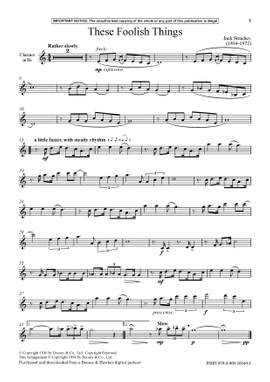 Fitzgerald, Ella: These Foolish Things (Clarinet) - Digital Sheet Music