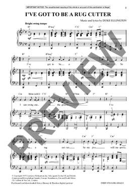 Ellington, Edward Kennedy "Duke": I've Got To Be A Rug Cutter (Voice & Piano) - Digital Sheet Music