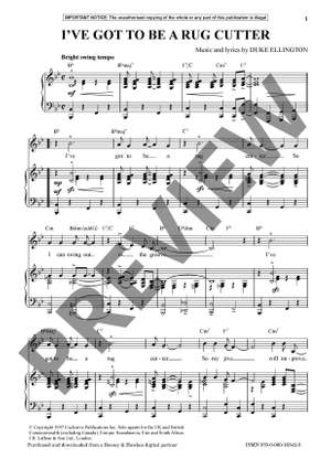 Ellington, Edward Kennedy "Duke": I've Got To Be A Rug Cutter (Voice & Piano) - Digital Sheet Music