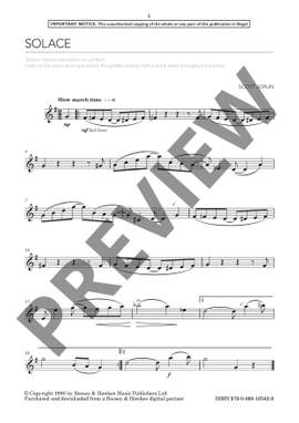 Joplin, Scott: Solace (Clarinet) - Digital Sheet Music