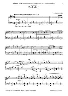 Gershwin, George: Prelude II (Piano) - Digital Sheet Music