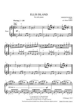 Monk, Meredith: Ellis Island (Piano) - Digital Sheet Music
