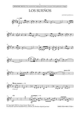 Piazzolla, Astor: Los Sueños (Violin) - Digital Sheet Music