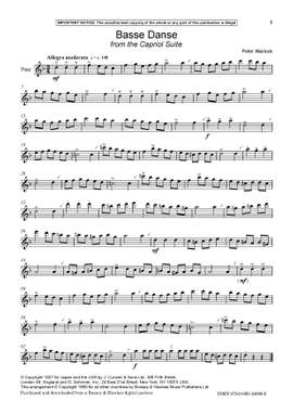 Warlock, Peter: Basse Danse from 'The Capriol Suite' (Flute) - Digital Sheet Music