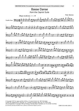 Warlock, Peter: Basse Danse from 'The Capriol Suite' (Double Bass) - Digital Sheet Music