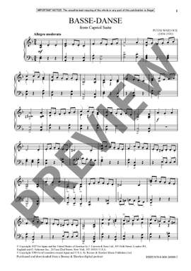 Warlock, Peter: Basse Danse from 'The Capriol Suite' (Piano) - Digital Sheet Music