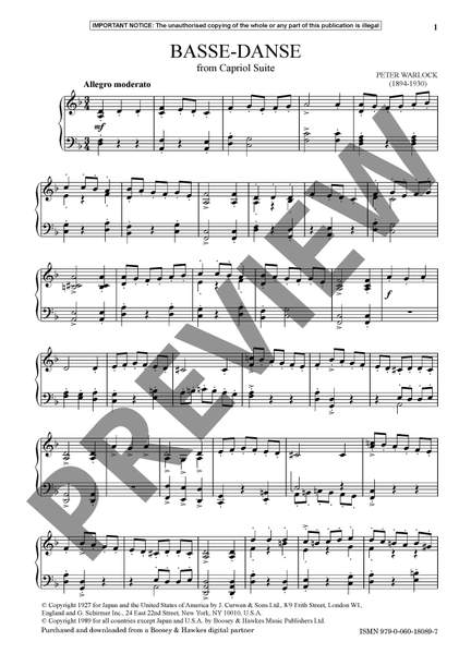 Warlock: Basse-Dance from 'The Capriol Suite'