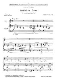 Warlock, Peter: Bethlehem Down (Voice in Dm) - Digital Sheet Music