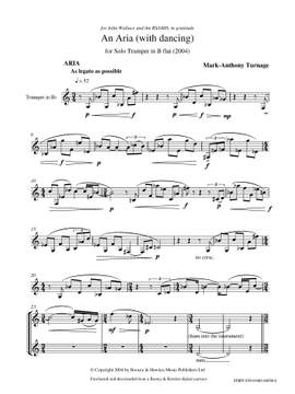 Turnage, Mark-Anthony: An Aria (with dancing) - Digital Sheet Music
