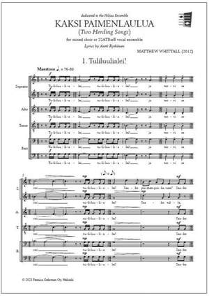 Matthew Whittall: Kaksi paimenlaulua