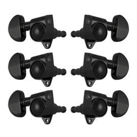 Grover Rotomatics 18:1 Gear Ratio 102-18 Series Black Chrome Set 3+3