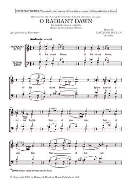 MacMillan, James: O Radiant Dawn