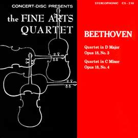 Beethoven: String Quartets, Op. 18, Nos. 3 & 4