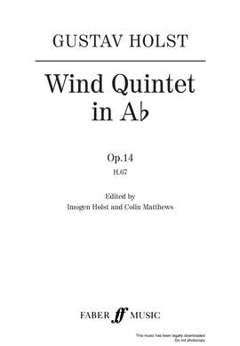 Gustav Holst: Wind Quintet in Ab Op.14 H.67