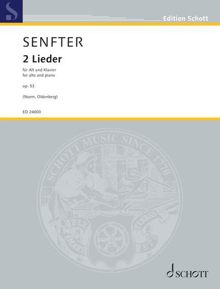 Senfter, J: 2 Lieder op. 53
