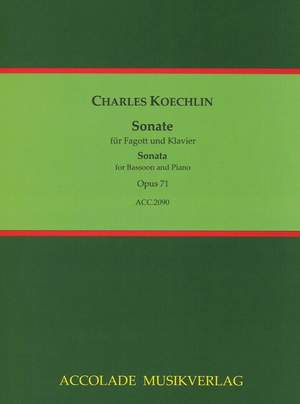 Koechlin, C: Sonate op. 71