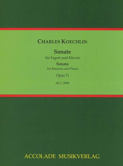 Koechlin, C: Sonate op. 71
