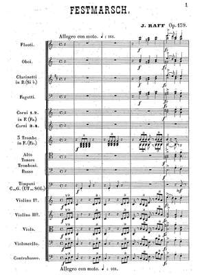 Raff, Joachim: Festmarsch für großes Orchester op. 139