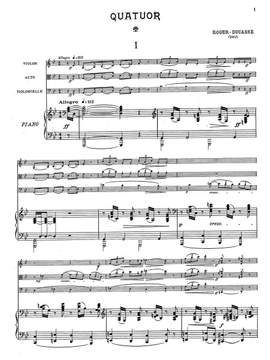 Roger-Ducasse, Jean: Piano Quartet (1912)