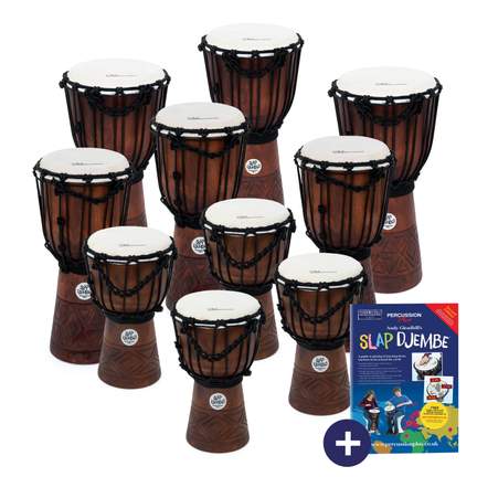 Percussion Plus Jammer Djembe 10 pack - rope-tuned - Default Title