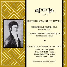Beeethoven: Serenade in D Major, Op. 8 - Quartet in E-Flat Major, Op. 16