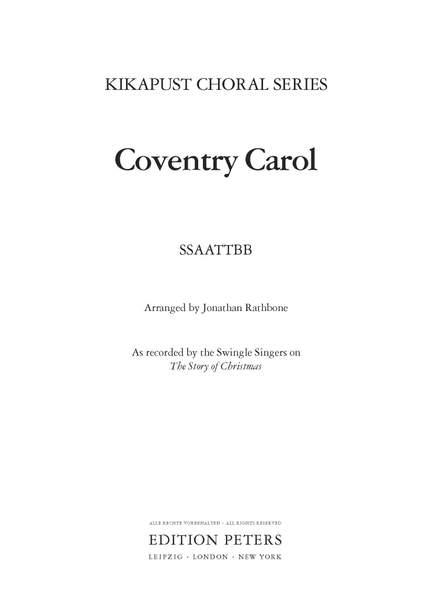 Traditional: Coventry Carol