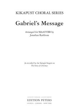 Traditional: Gabriel's Message (The Angel Gabriel)