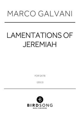 Marco Galvani: Lamentations Of Jeremiah