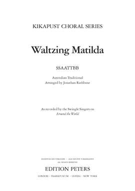 Australian Traditional: Waltzing Matilda