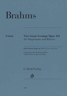 Brahms: Vier ernste Gesänge, Op. 121