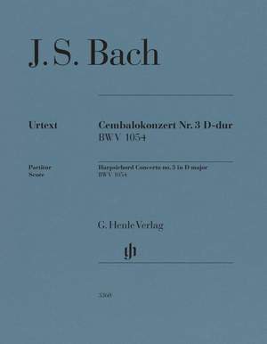 Bach, J S: Harpsichord Concerto no. 3 D major BWV 1054
