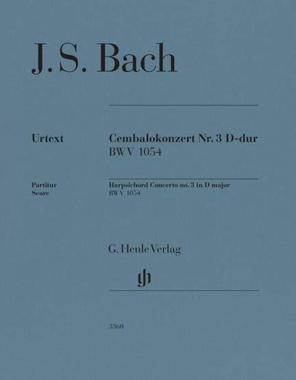 Bach, J S: Harpsichord Concerto no. 3 D major BWV 1054