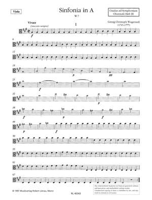 Wagenseil, Georg Christoph: Sinfonia in A Band 3