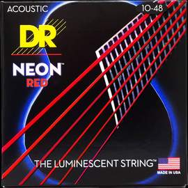 DR Strings Hi-Def Neon Red Acoustic Extra Light