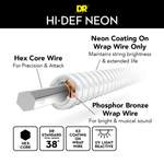DR Strings Hi-Def Neon White Acoustic Custom Light Product Image