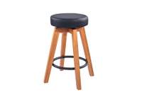 K&M Guitar Stool - Wood and Faux Leather Seat