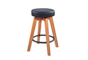 K&M Guitar Stool - Wood and Faux Leather Seat