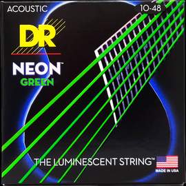 DR Strings Hi-Def Neon Green Acoustic Extra Light