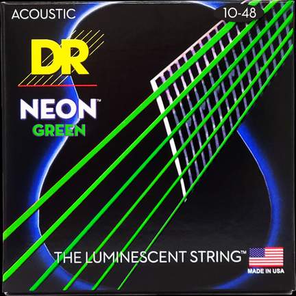DR Strings Hi-Def Neon Green Acoustic Extra Light