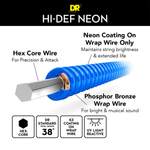 DR Strings Hi-Def Neon Blue Acoustic Light Product Image