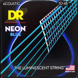 DR Strings Hi-Def Neon Blue Acoustic Extra Light