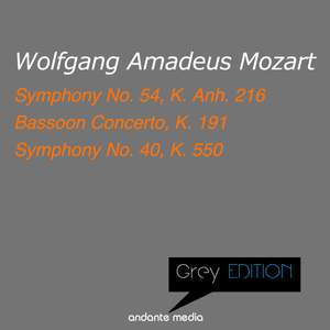 Grey Edition - Mozart: Symphonies Nos. 54, 40 & Bassoon Concerto, K. 191