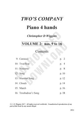 Wiggins, Christopher:Two's Company (piano 4 hands, volume 2)